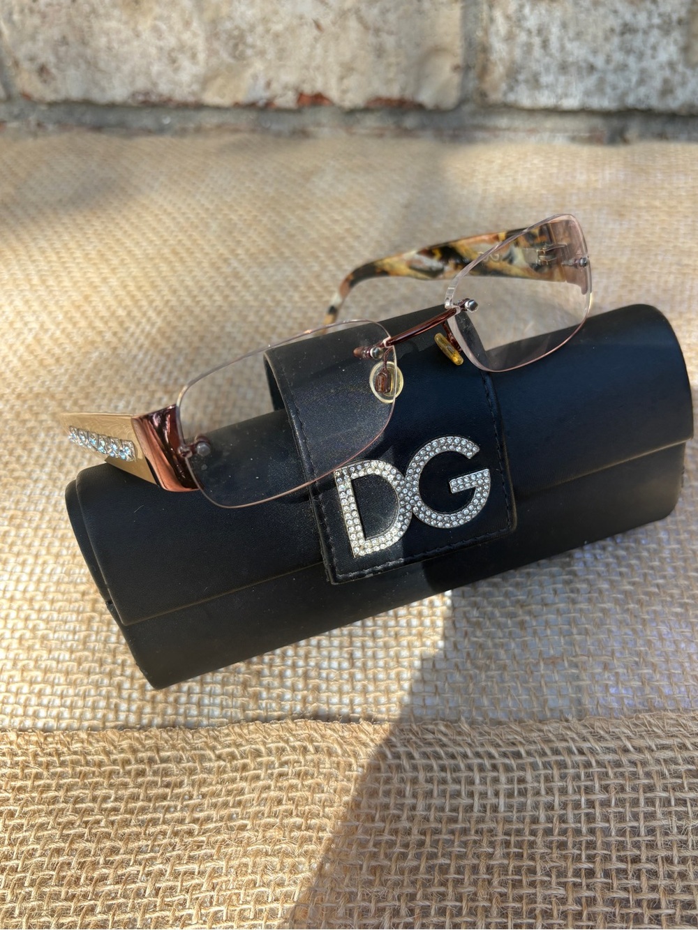 DOLCE & GABBANA Rimless Tortoiseshell and Rose Gold RX - Petite 51-16-130